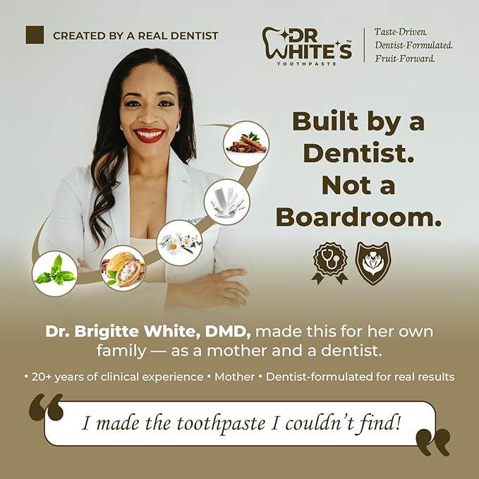 Dr. White’s Fluoride-Free nHA Toothpaste 3-Pack; Dentist-Formulated, Nano Hydroxyapatite + Xylitol, Sensitivity Relief Complex™, Mint-Free, Enamel Safe, Swallow-Safe (3.5 Oz, Coconut Chill)