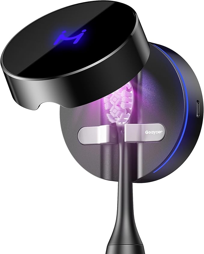 Toothbrush Holders for Bathroom,Smart Toothbrush Cleaner with Heat Dryer, Rechargeable Toothbrush Covers