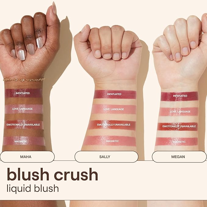 Live Tinted Blush Crush Liquid Blush - Creamy Blush for All Skin Tones, Skincare-Powered With Peony Extract, Açai Fruit Oil, and Vitamin C Infused Liquid Makeup Blush, 1 oz - Berry