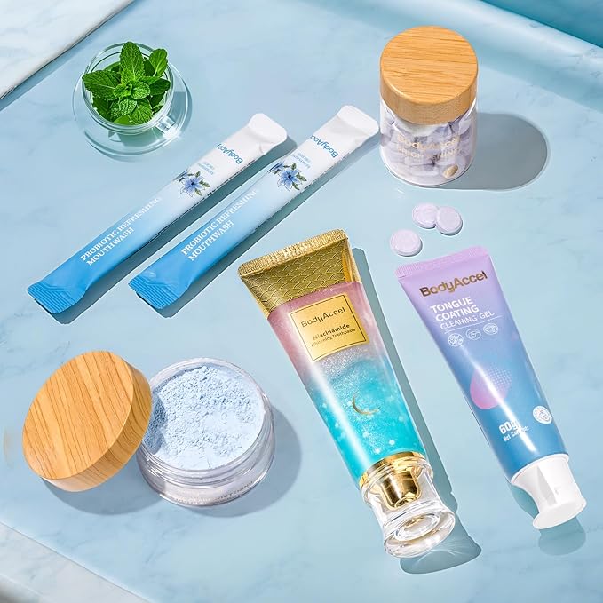 BodyAccel Niacinamide Whitening Toothpaste, Niacinamide Intensive Whitening Toothpaste with Natural Gentle Care Deep Stain Removal Clean Peach Flavor, Improves Gum Health, Fresh Breath (1)