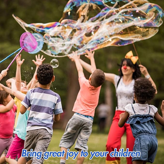 Lulu Home Concentrated Bubble Solution, 1 L/ 33.8 OZ Refill for Bubble Machines, Giant Wands, and Blowers - Up to 2.5 Gallons for Kids' Birthday Parties