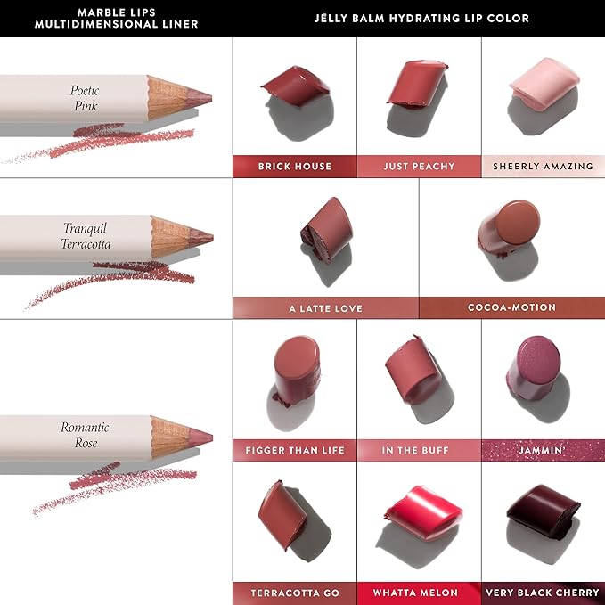 LAURA GELLER NEW YORK Jelly Balm Moisturizing Tinted Lip Balm - Brick House - Hydrating Vitamin E - Semi-Shine Finish