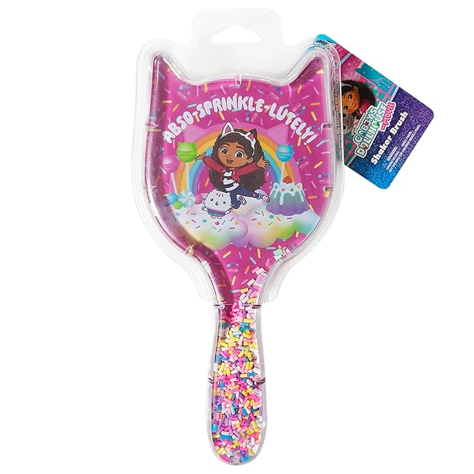 LUV HER Kids’ Detangling Confetti Hair Brush – Fun Gabby's Dollhouse Design, Gentle on Wet & Dry Hair, Ideal for Kids Ages 3+, Makes Hair Care Fun and Easy