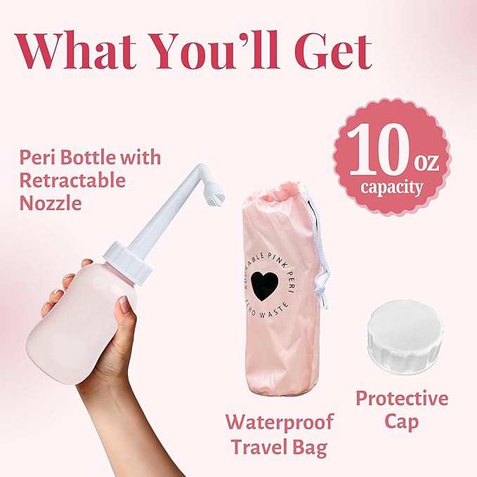 Bottle - Perineal Recovery Postpartum Care and Cleansing Hospital Essentials After Childbirth Labor Personal Hygiene Bidet + Angled spout Large 360 ml (12 oz)