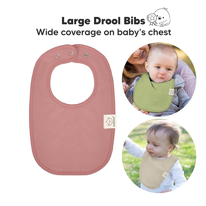 8-Pack Organic Baby Bibs for Boys, Girls - Soft Cotton Drooling and Teething Bibs for Baby Girl & Boy, Extra Absorbent, Easy to Clean & Put On for Toddler, Newborn, Infant 0-24 Months (Boho)