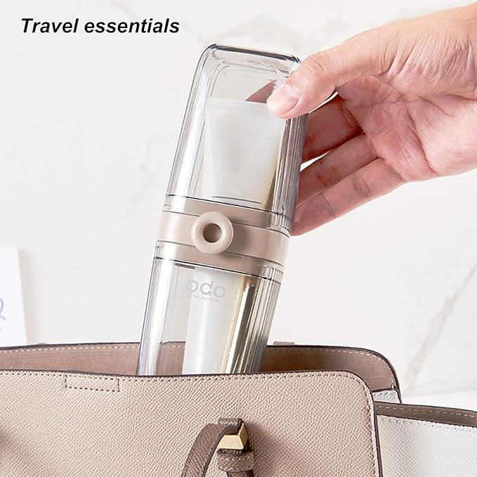 Toothbrush Travel Case Portable Clear Toothbrush Holders with Cover Leakproof Toothbrush & Toothpaste Holder for Traveling School Camping Business Trip Bathroom