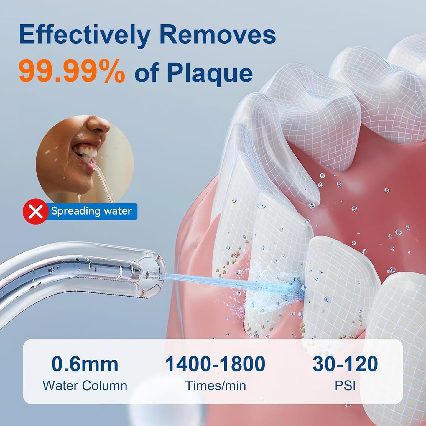 Portable Water Flosser for Teeth with Exquisite Travel Case, Cordless Rechargeable Mini Oral Irrigator with Removable Tank, IPX7 Waterproof, 4 Modes & 4 Jet Tips for Tooth Cleaning (Black)