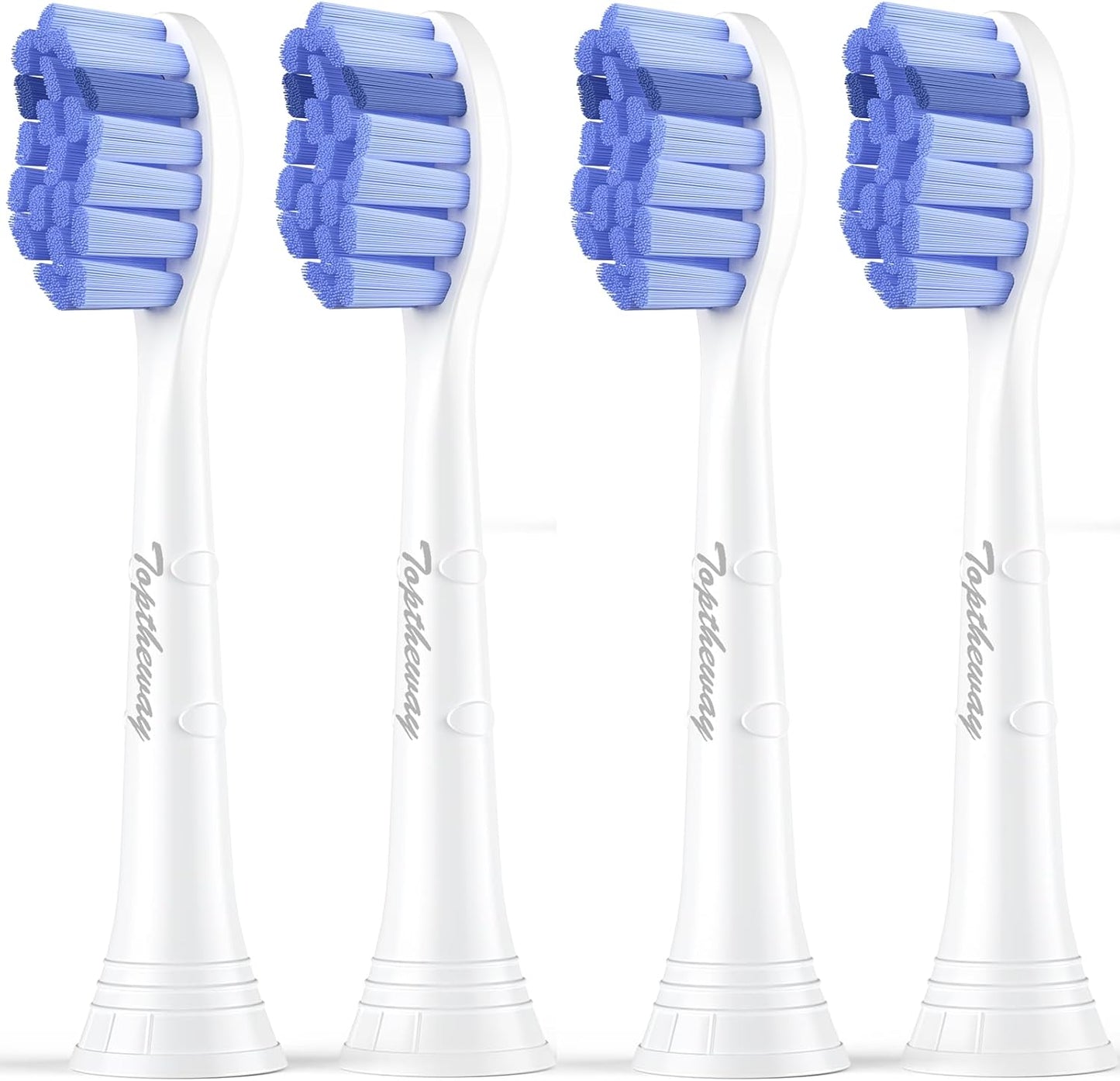 Toptheway Extra Soft Replacement Toothbrush Heads Compatible with Philips Sonicare Optimal Gum Care for Sensitive Teeth G2 C2 C1 4100 Snap-on, 4 Pack