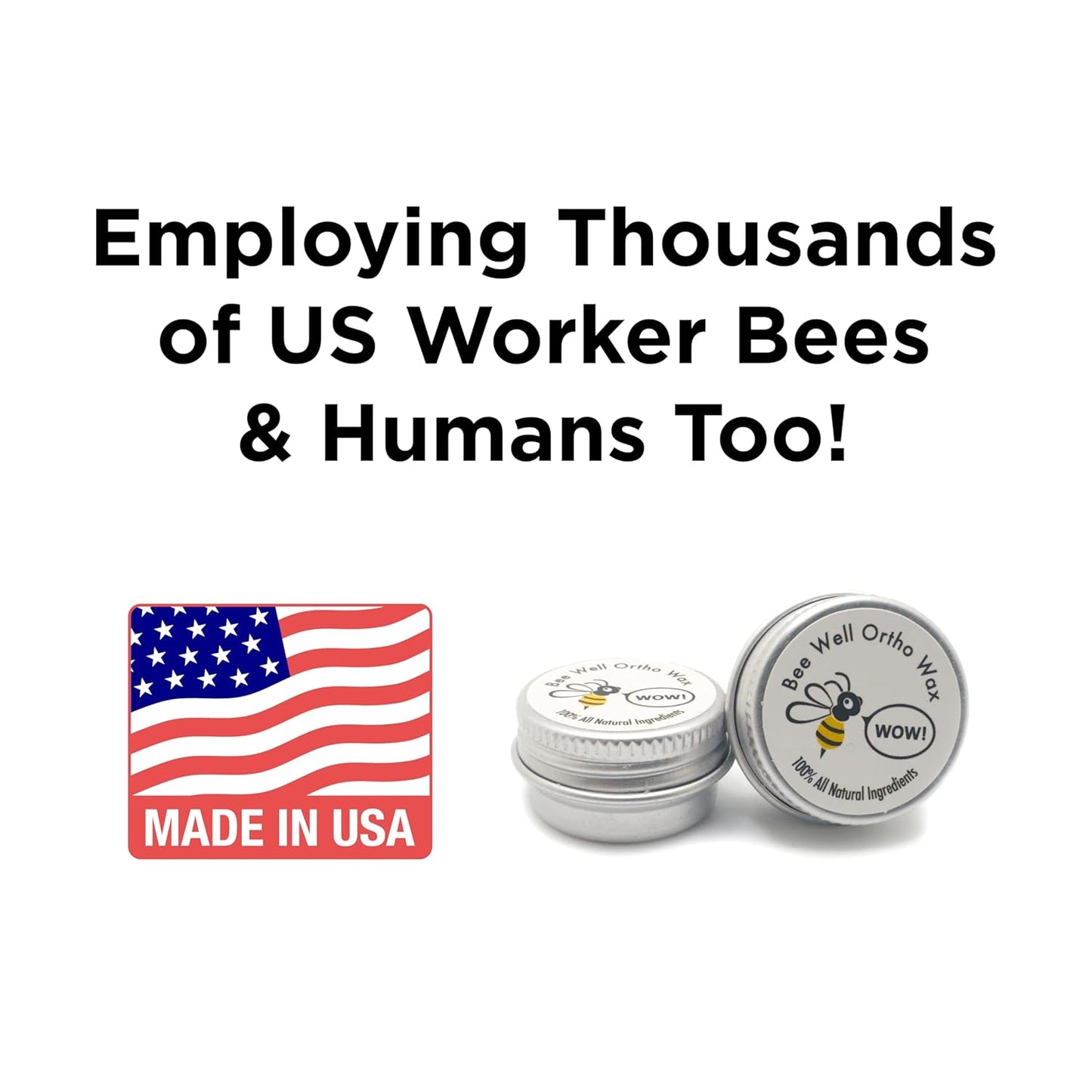 Numbing Braces Wax - All Natural & Made in the USA | 2-in-1 Soothes & Protects | Clove Oil Numbs Pain & Beeswax Shields Sensitive Tissue | 2 Aluminum Jars | 60 Total Pieces of Wax for Braces Relief