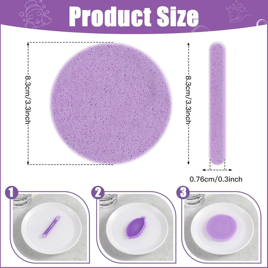 240 Count Compressed Facial Sponges Makeup Removal Round Face Wash Sponges Reusable Face Sponges for Cleansing Exfoliating PVA Spa Facial Pads for Women Esthetician Beauty Remover Supplies, 4 Colors