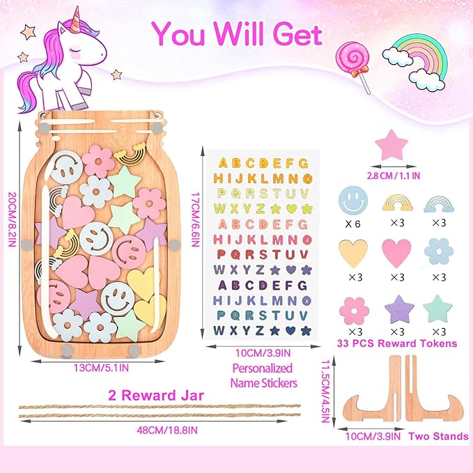 Magnetic Reward Jar,Personalized Reward Jar,Classroom Reward Jar,Kids Reward Jar