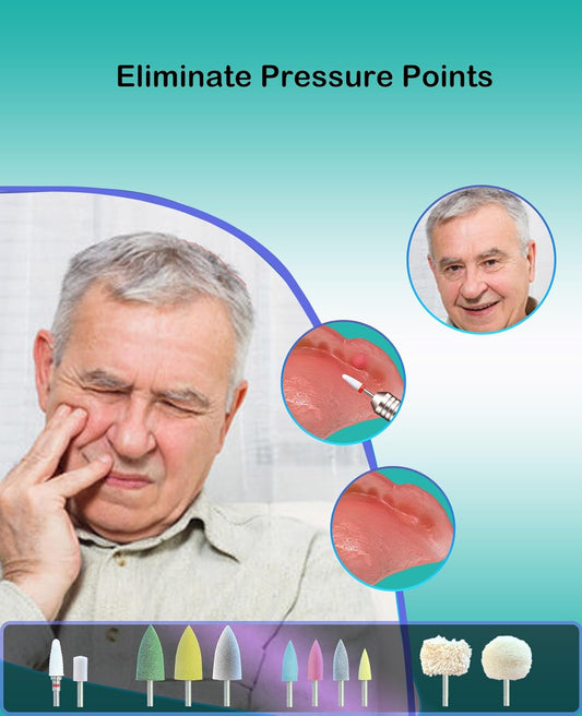 Cordless USB Mini Polisher, Portable Repair & Reline Kit for Edge Trimming, Relining Adjustment, Cracks Repair, and Surface Finishing, 11 Polishing Heads and Travel Case Included