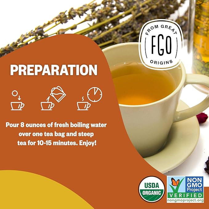 FGO Organic Turmeric Ginger Tea, Eco-Conscious Tea Bags, 100 Count, Packaging May Vary (Pack of 1)