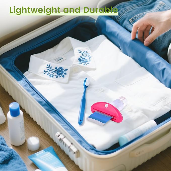 LOVEINUSA Toothpaste Tube Squeezer Dispenser, 4PCS Hanging Tooth Paste Clips Roller Squeezer Holder for Saving Toothpaste Facial Cleanser Creams Paint, Multicolor