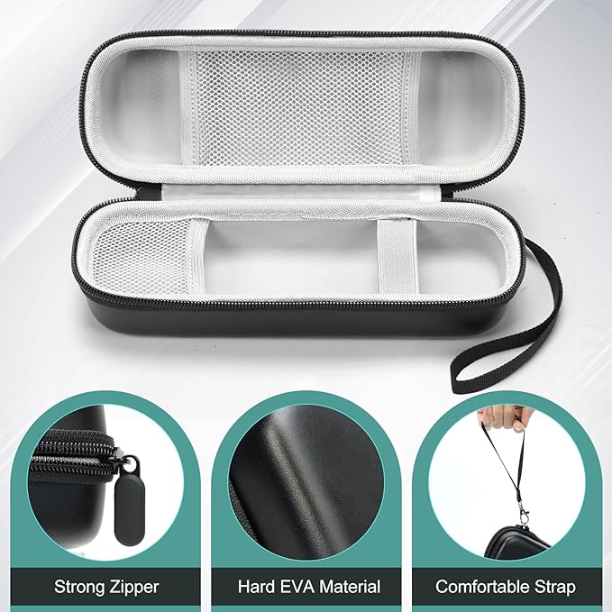 Toothbrush Travel Case Compatible with Oral-B Pro 1000 3000 5000 7000 7500 9600/ for Philips/for Sonicare/for ProtectiveClean 4100 5100 6500 7500 Electric Toothbrush (Only Case-Black/Gray)