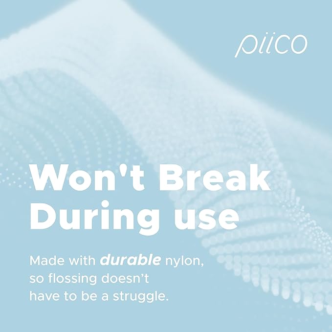 Piico Orthodontic Flosser, Floss Picks Designed for Braces, Unbreakable, Shred-Resistant, Resealable-50 Count