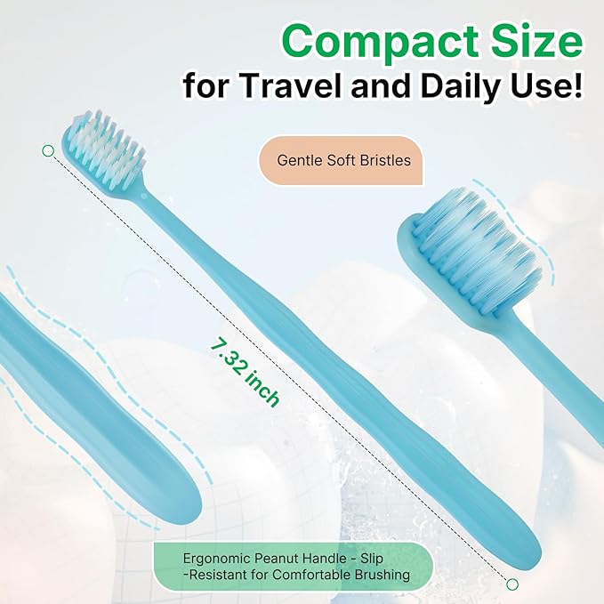 30 Pack Premium Disposable Toothbrushes Bulk – Individually Wrapped Soft Bristle Toothbrushes for Travel, Hotel Guest, Donation, Kids, Adults – Single Use, Family & Emergency Hygiene