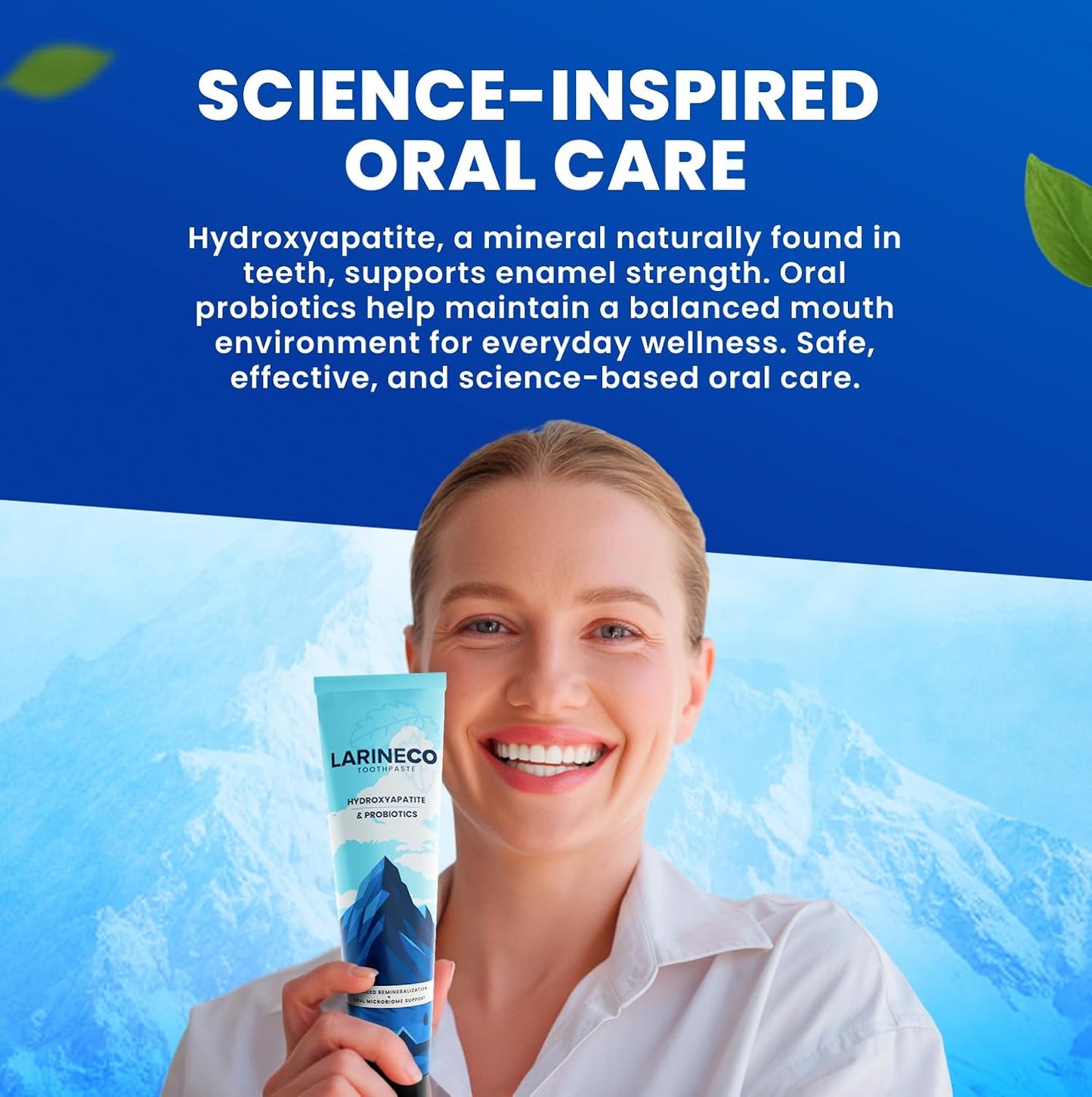 Larineco Nano Hydroxyapatite Toothpaste – Sulfate Free Remineralizing Toothpaste – Enamel Care, Gentle Whitening, Sensitive Teeth, Non Sulfate – 4oz