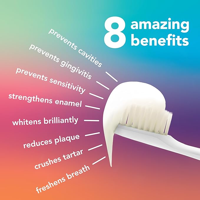 hello Mighty Multitasker Fluoride Toothpaste, 8-in-1 Toothpaste with Minty Flavor, Anticavity, Antigingivitis, Antisensitivity, Strengthens Enamel and Whitens, 4.0 Oz Tube