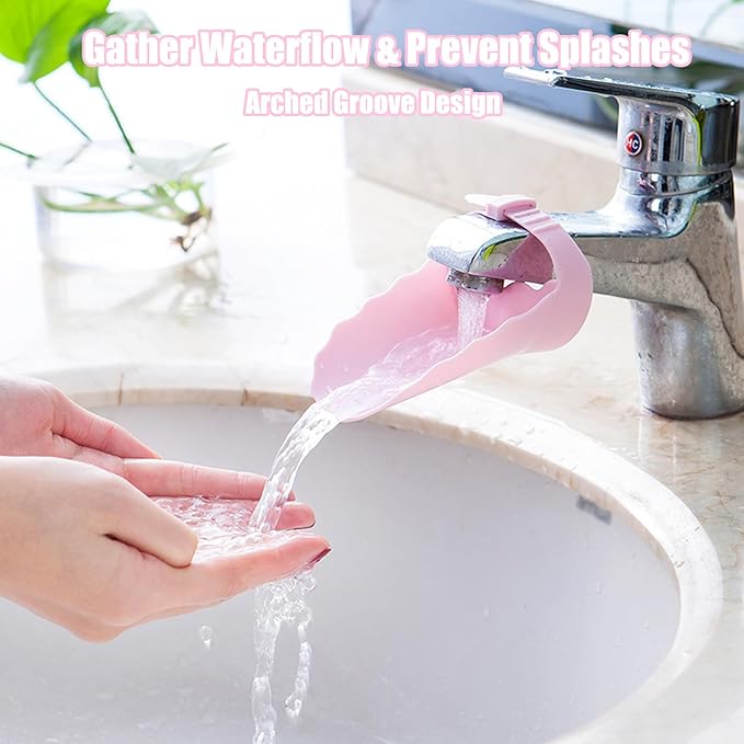 Faucet Extender for Toddlers,Generic Kids Faucet Extender Sink Extender for Kids Hand Washing, Suitable for Bathroom, Bathtub Sink, Fits Most Faucets(Pink)
