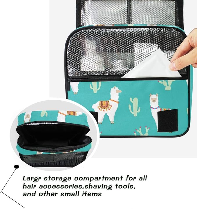senya Hanging Travel Toiletry Bag Kit Makeup Case Cosmetics Organizer for Men Women