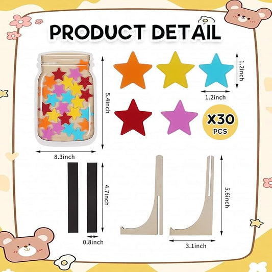 GdosRuth Classroom Reward Jar Magnetic Reward Jars for Kids Behavior Reward Chart for Kids Positive Behavior Jar Potty Training