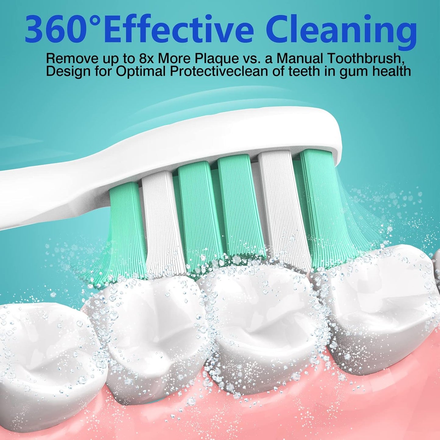 Replacement Toothbrush Heads for Philips Sonicare Plaque Control ProtectiveClean C2 C3 C1 W G2 4100 5100 6100 Electric Toothbrush HX9024,10 Pack Sonic Electric Toothbrush Brush Heads