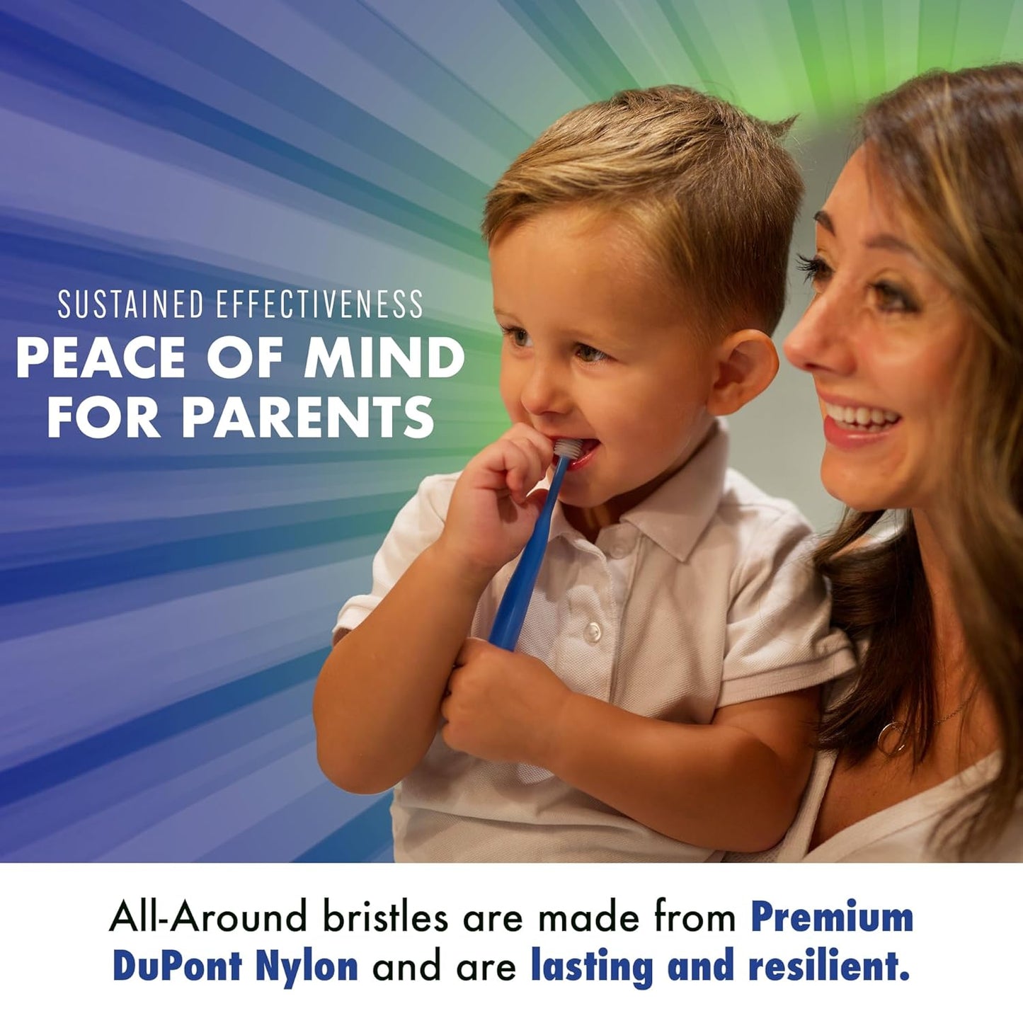 Brilliant Oral Care Kids Toothbrush with Soft Bristles and Round Head, for a Child Approved, Easy to Use All-Around Clean Mouth, Ages 5-9 Years, Red Purple Royal, 3 Pack