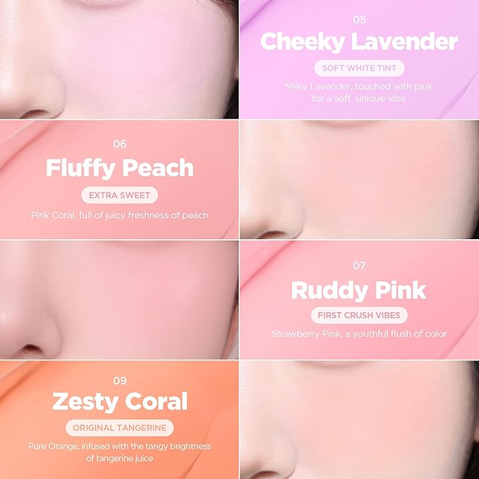 lilybyred Luv Beam Cheek Balm | Heart-Shaped Korean Cream Blush, Semi-Matte Finish, Long-Lasting, Blendable & Buildable, Soft Creamy Texture, Lightweight, Natural Flush, 0.12 oz. (07 Ruddy Pink)