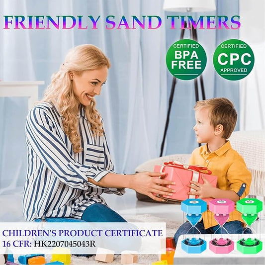 SuLiao Sand Hourglass Timer 50 Minutes,Unbreakable Plastic Sand Clock 50 Min,Colorful Sand Watch, Large Hour Glass Sandglass for Kids,Classroom, Games,Kitchen,Decoration