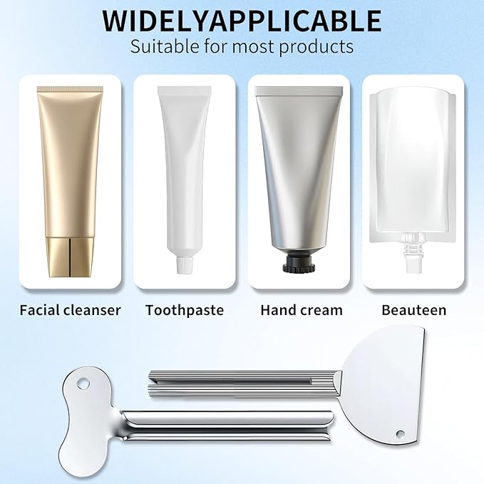 Toothpaste Squeezer, 2026 New Metal Tube Squeezer Key, Manual Toothpaste Roller Tube Wringer for Paint, Cream, Cosmetic and Hair Dye (10 Pcs)