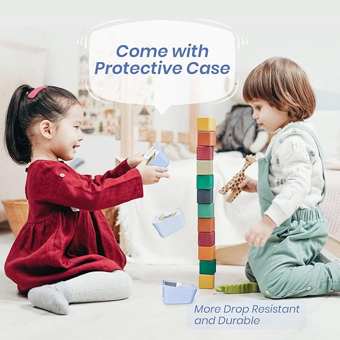 Yunbaoit Visual Timer with Protective Case, Rainbow Disk 60 Minute Countdown Timer for Kids and Adults, Silent Time Management Tool(Light Blue)