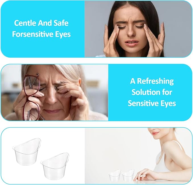 40Pcs Eye Wash Cup 5ml Disposable Eyewash Cups for Eye Rinse and Flush Silicone Eyes Flush Cleansing Cup Portable Plastic Measuring Cup for Quick Effective Soothing Tired Refresh Clean Dust Makeup