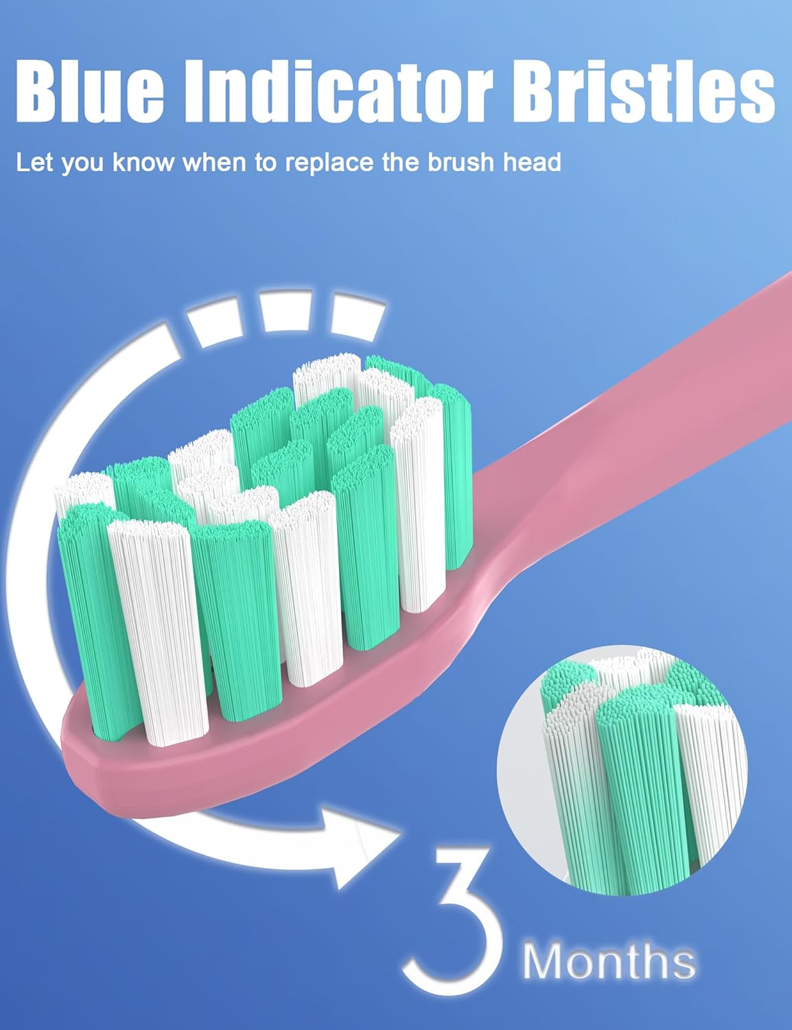 Toothbrush Replacement Heads for Philips Sonicare Plaque Control Simply Clean 4100 5100 Electric Brush Head, 10 Pack, Pink