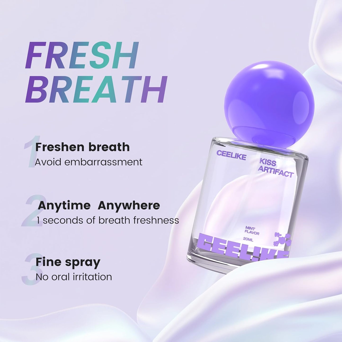 Oral Spray – Fresh Breath, Dual Cooling Experience & Convenient On-the-Go Design – Perfect for Freshening Breath Anywhere, Anytime (2 count)