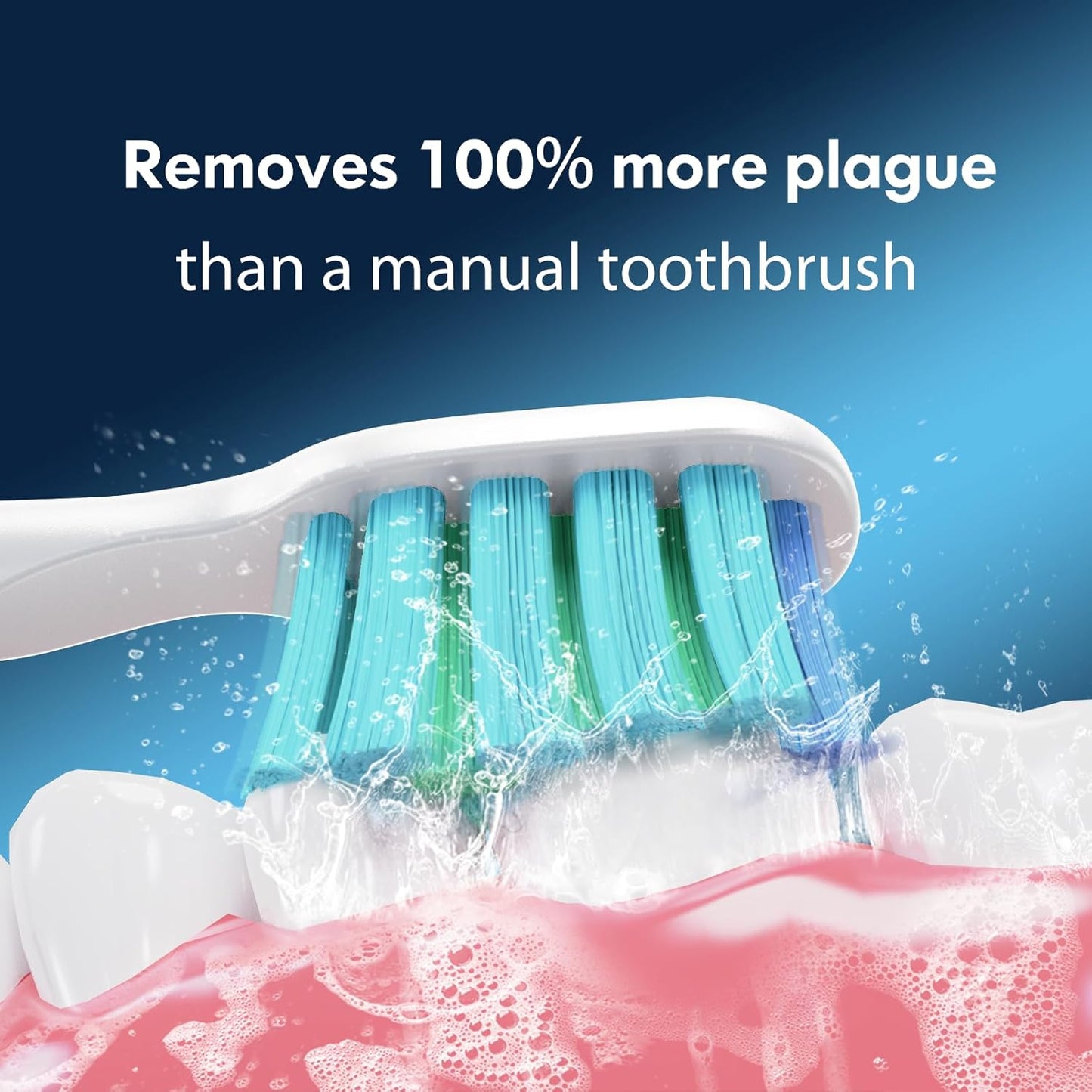 Electric Toothbrush for Adults Kids Electric Toothbrush Rechargeable Sonic Toothbrush Ultrasonic Toothbrush with Timer, 9 Brush Heads, 5 Cleaning Modes 4-Hour Charge Lasts 60 Days (New White)