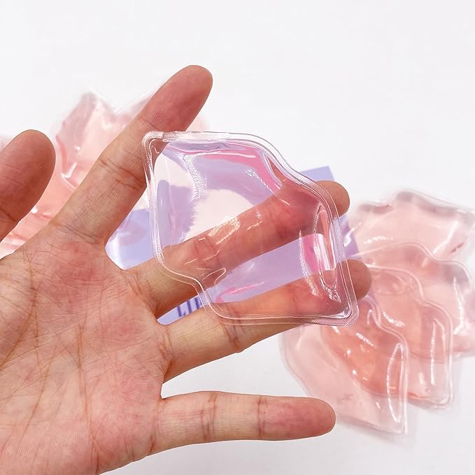 (10 PCS) Lip Ice Pack ，Ice Compress After Lip ice Treatment, Reusable ice pad for Cosmetic, Lip Shape ice Pack to Relieve Pain and Relax Lips, Anti-Aging Lip Care ice Pack to Reduce Lip Swelling