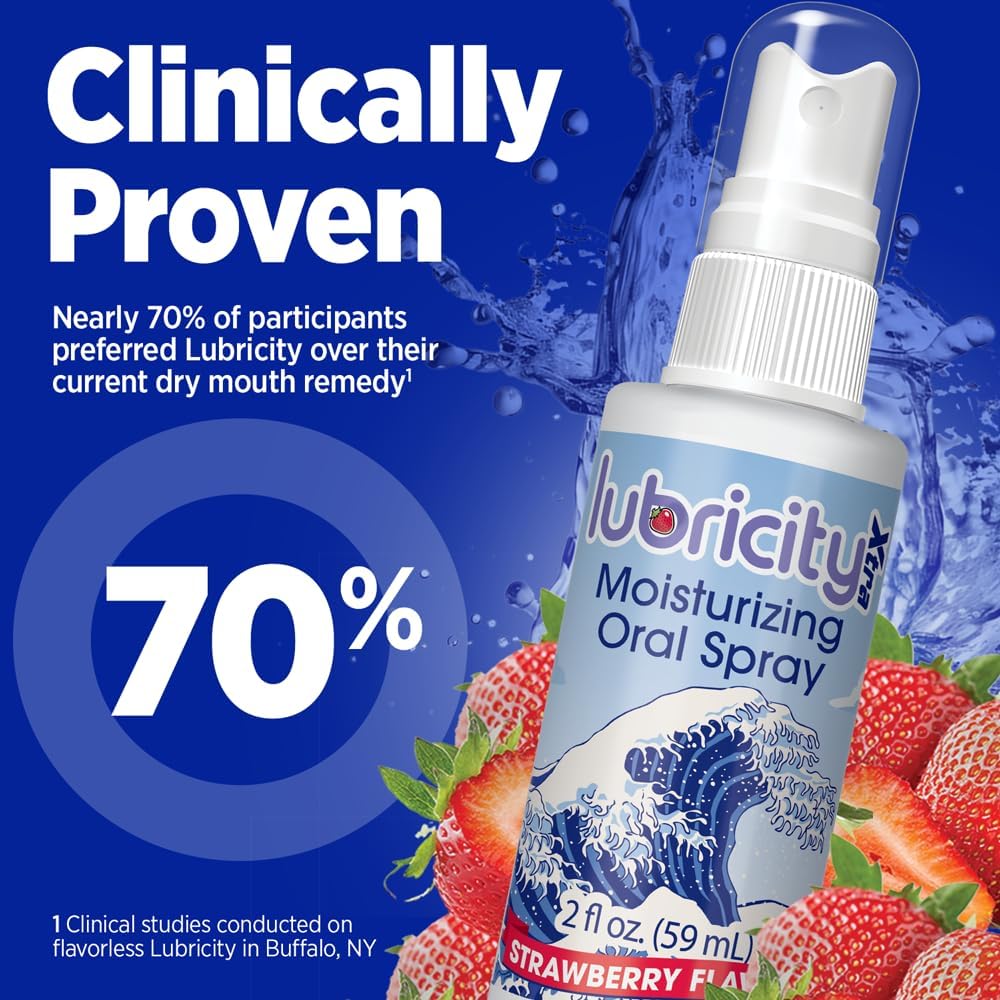 Dry Mouth Spray - Advanced Formula - Hyaluronic Acid and Xylitol, Saliva Substitute Moisturizing Oral Spray, The Most Satisfactory Solution in Dry Mouth Products (2 Fl. Oz., Strawberry)