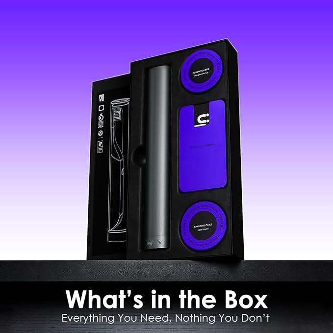 Electric Toothbrush, Portable Travel Sonic Toothbrush with Protective Case USB-C Rechargeable, Neutral Comfort Bristles, Waterproof, Smart Timer, Compact for Daily Use (Slate Gray)