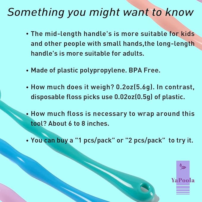 Design Colorful Floss Holder Reusable Dental Floss Handle 3 Counts for Adults and Kids NO-Waste Floss Picksfloas Holder Flosser