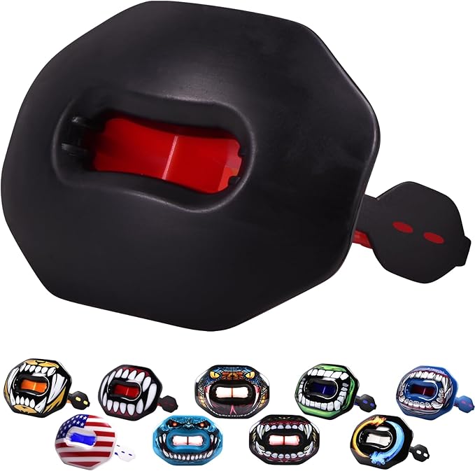 Oral Mart Flag Football Mouth Guard with 3D LipFit Design for Kids - Youth Tackle Football Mouthguard (No Boil) Cool Instant Fit Lip Guard Mouthpiece for Braces (Detachable Helmet Strap Included)