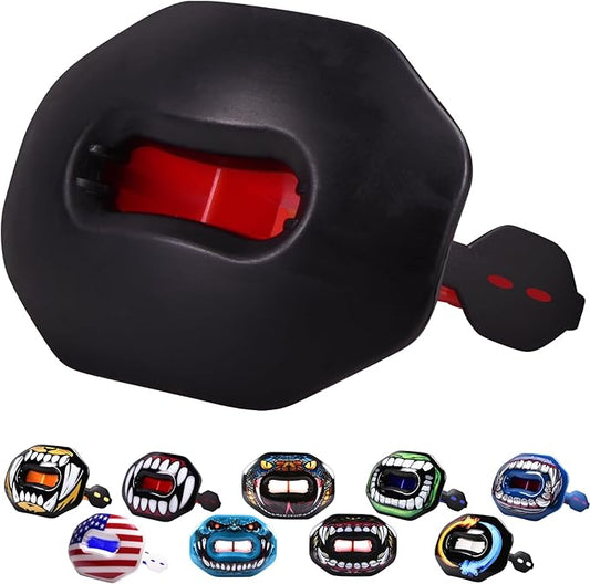 Oral Mart Flag Football Mouth Guard with 3D LipFit Design for Kids - Youth Tackle Football Mouthguard (No Boil) Cool Instant Fit Lip Guard Mouthpiece for Braces (Detachable Helmet Strap Included)