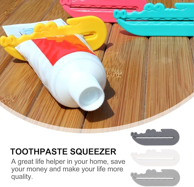 Healifty Toothpaste Tube Squeezer Kit 3Pcs Toothpaste Roller Tool for Kids and Bathroom Use Saver Silicone Cover Dispenser Bathroom Accessory