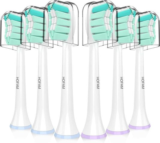 Replacement Toothbrush Heads for Philips Sonicare Replacement Heads,Electric Replacement Brush Head Compatible with Phillips Sonicare Electric Toothbrush C2,C1,4100,for Philips Sonic Care Brush,6 Pcs