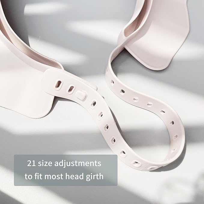 KOMIDK Baby Kids Shower Cap Shampoo Bath Bathing Hat Silicone Adjustable Washing Hair Shower Bathing Protection Shower Cap for Toddler, Baby, Kid, Children (White)