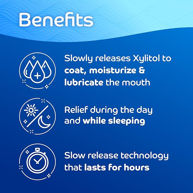 Oracoat XyliMelts for Dry Mouth Night Time or Day - Moisturizing Dry Mouth Adhering Discs, Sugar Free with Xylitol, 40 Count - Pack of 4, Mild Mint Flavor, 8-Hour Relief