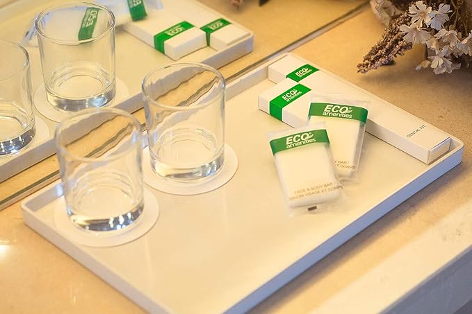 ECO amenities Toiletry Kit - Shampoo Conditioner Set & Bathroom Soap - Travel Toothbrush Set & Toothpaste - Bulk Hygiene Kits & Travel Toiletries - 84 Units, 5-Pc Each