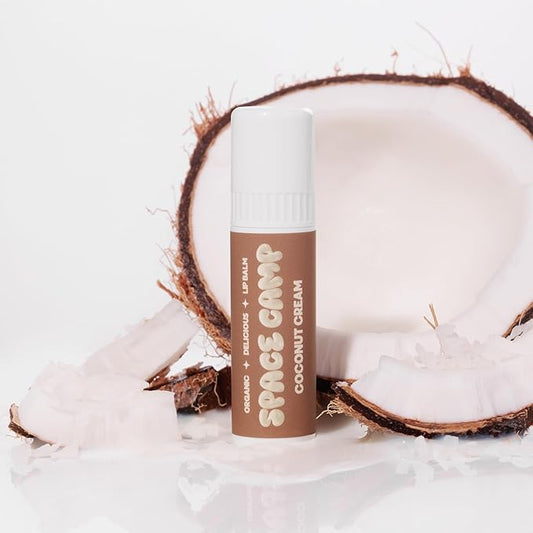 Wellness Jumbo Lip Balm - Coconut Cream Organic Flavored Balm (2 Pack)