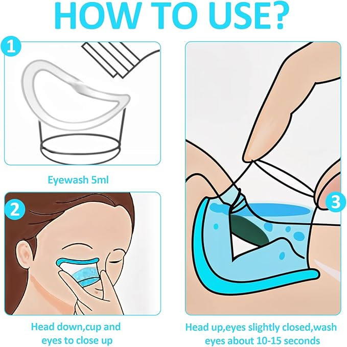 40Pcs Eye Wash Cup 5ml Disposable Eyewash Cups for Eye Rinse and Flush Silicone Eyes Flush Cleansing Cup Portable Plastic Measuring Cup for Quick Effective Soothing Tired Refresh Clean Dust Makeup