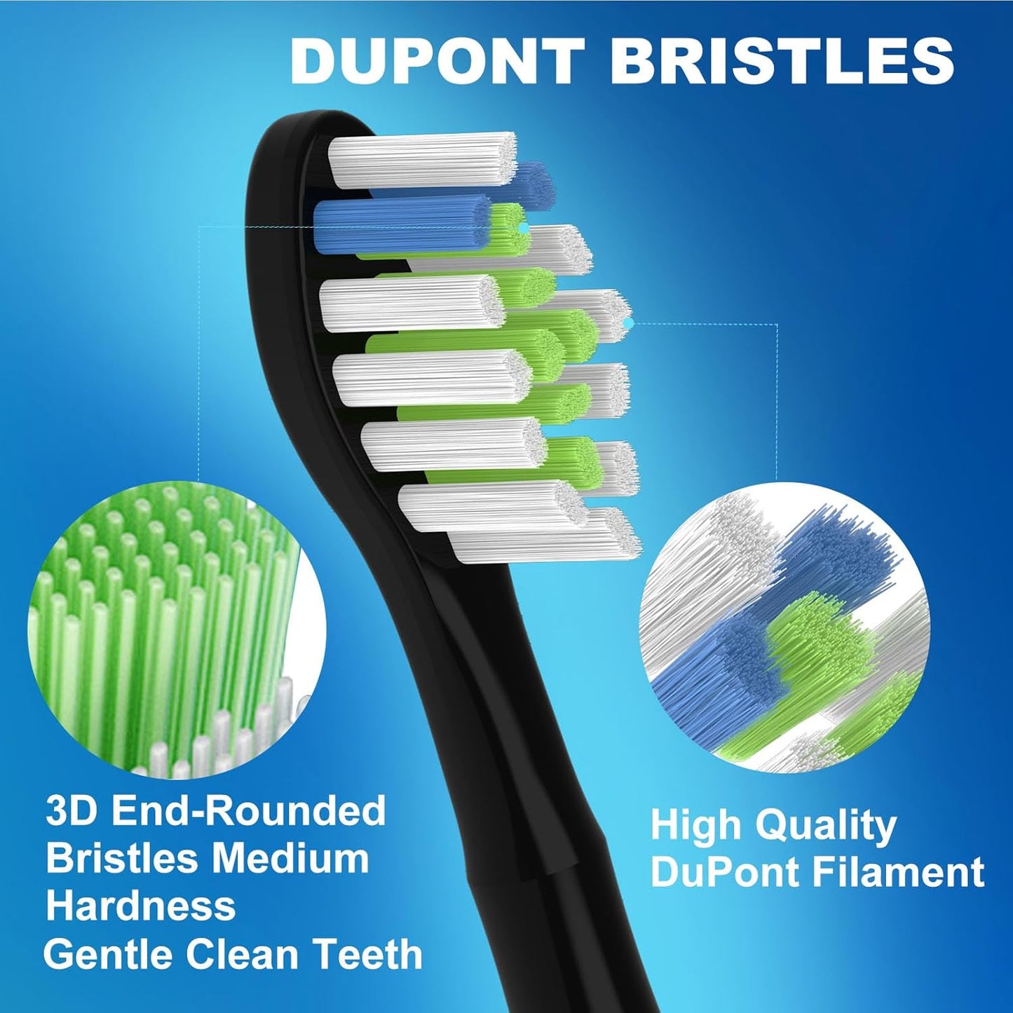 Replacement Heads Compatible with Philips Sonicare Toothbrush 4100 5100 6100 1100 2100 3100, 8 Pack